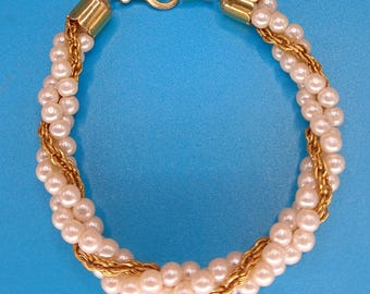 Twisted Pearl Bracelet Vintage
