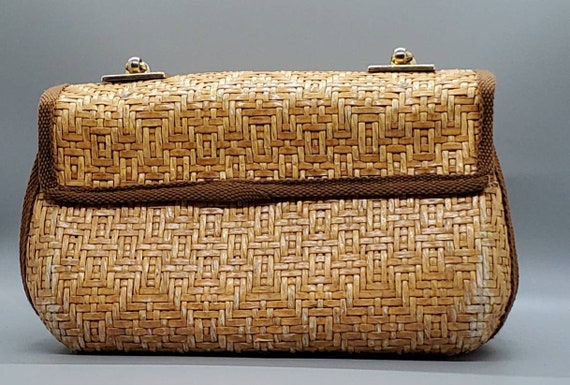 Vintage 1970s Wicker Purse - image 2