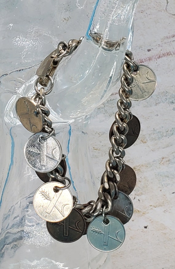 Coin Charm Bracelet 1950s