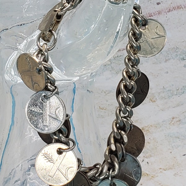 Coin Charm Bracelet 1950s