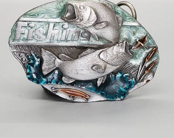Vintage Fishing Belt Buckle