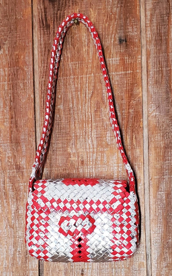 Vintage Red Candy Wrapper Purse