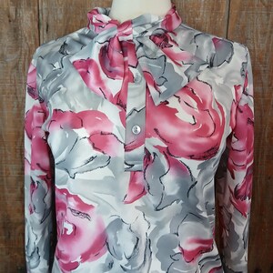 70s Vintage Floral Blouse Jonn Abbott