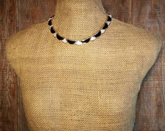 Enamel and Rhinestone Choker