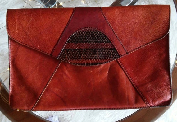 Leather Ladies ANTORINI Couture Leather Purse, Genuine Snake Skin, Bro –  ANTORINI®