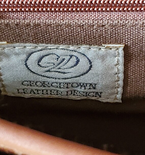 Vintage Georgetown Leather Breifcase Laptop Holder - image 4