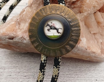 Horse Intaglio Equestrian Bolo Tie