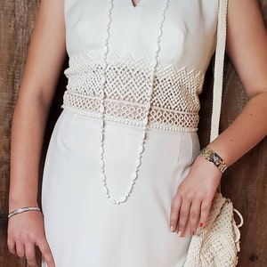 Vintage 1970s white Lace dress image 1