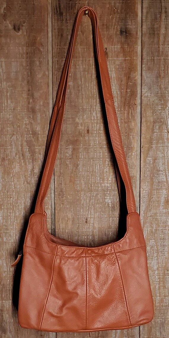 Vintage Brown Leather Purse/ Handbag - image 4