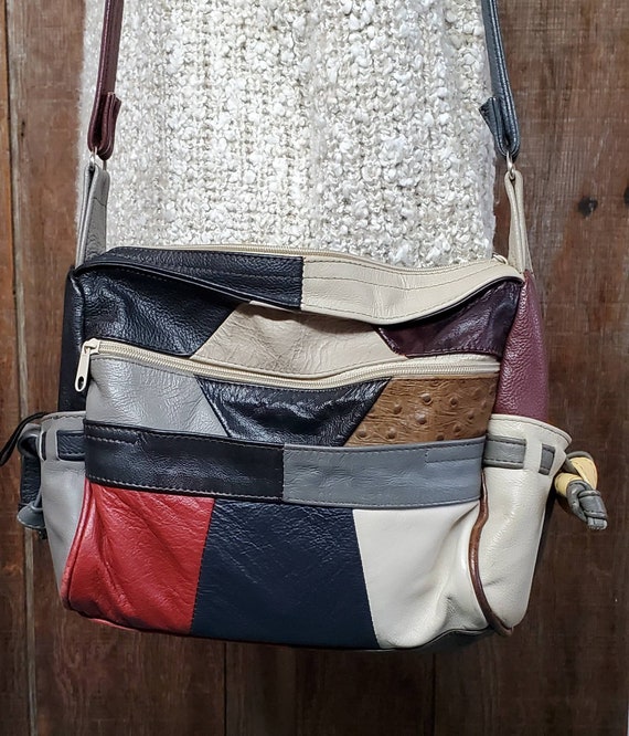 Vintage Leather Patchwork Purse