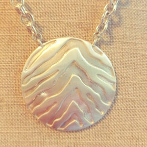 Vintage Silver Disc Necklace