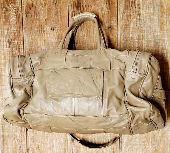 Vintage leather overnight bag sale