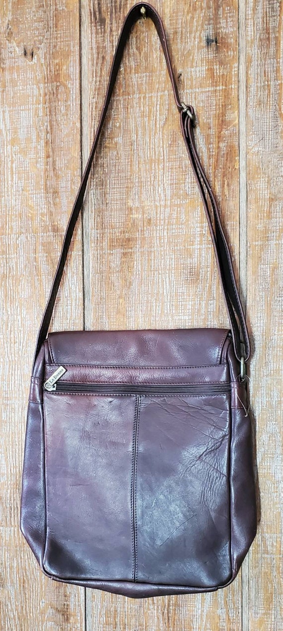 Vintage Brown Leather Crossbody Purse - image 5