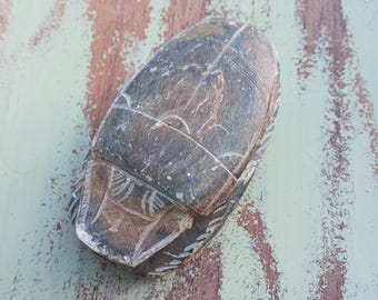 Vintage Anceint Soapstone Scarab Paperweight