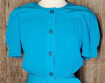 Vintage Turquoise Color Dress