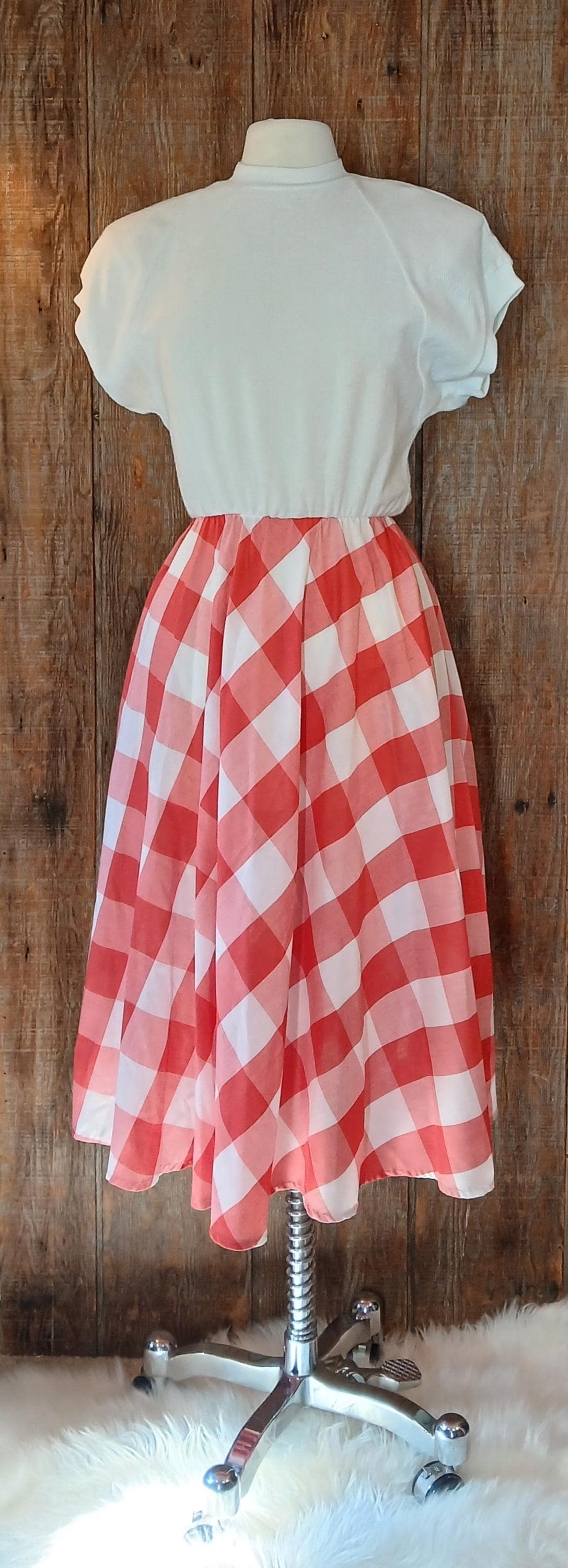 Red Plaid Prom Dress - Etsy