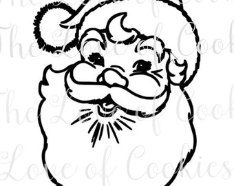 Santa claus stencil | Etsy