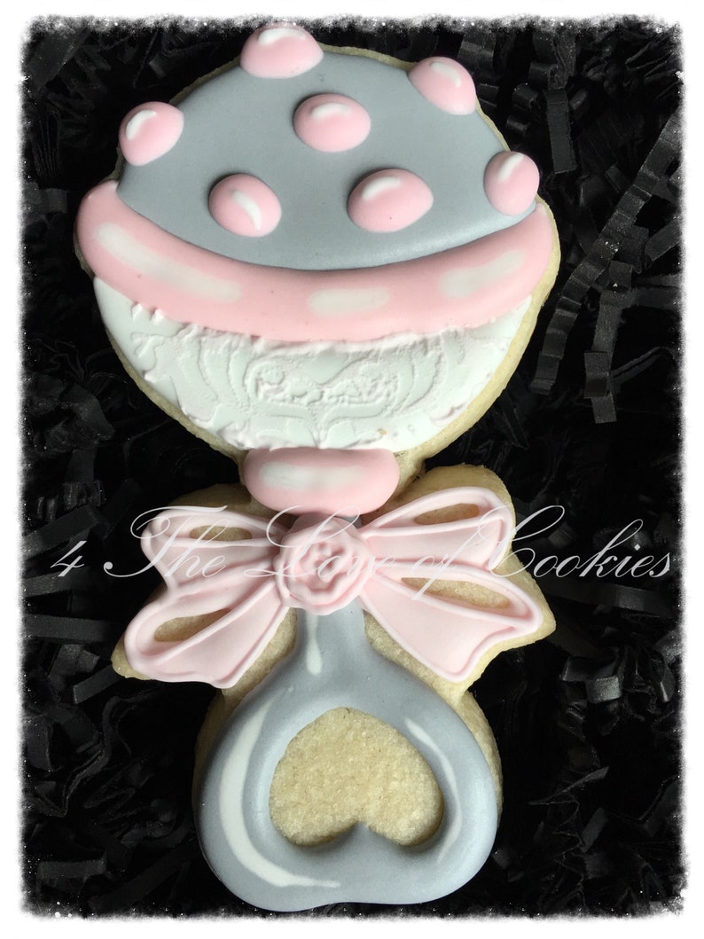 Baby Rattle With Bow 3d Cookie Cutter Cookie Cutter Cookie Etsy