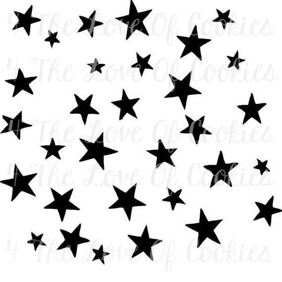 star background silk screen stencil cookie stencil sugar etsy image 0