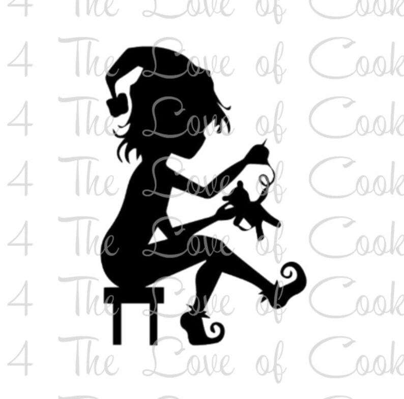 Elf Girl Silkscreen Elf Stencil Christms Stencil Christmas - Etsy
