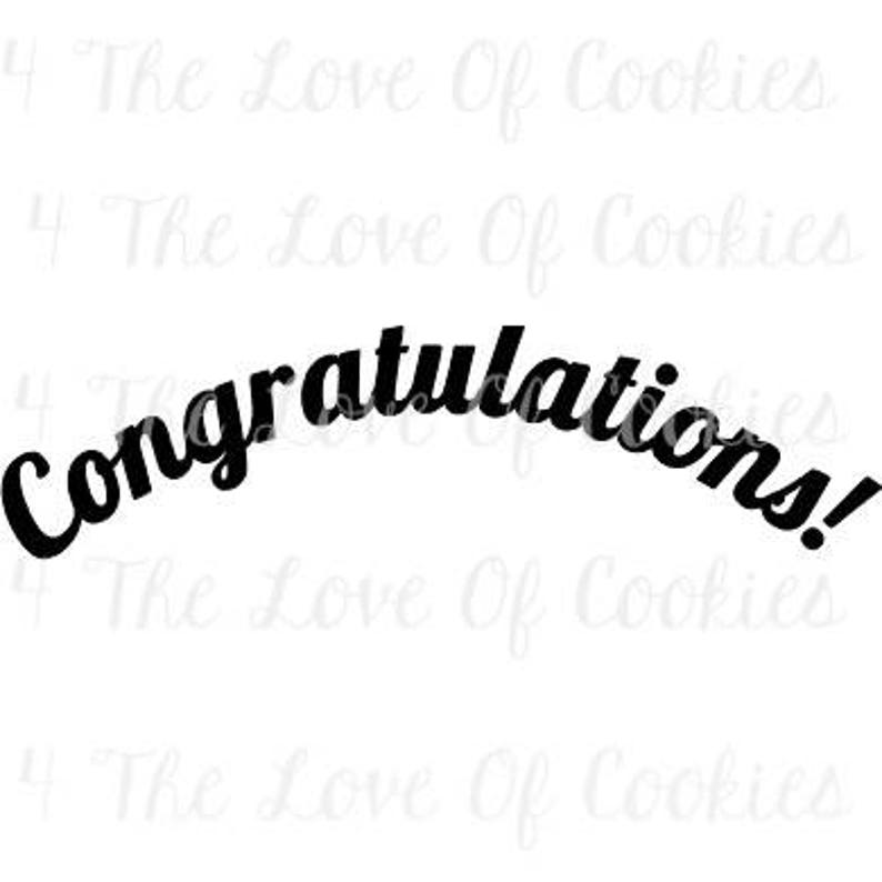 Congratulations Silk Screen Stencil Stencil Cookie Stencils | Etsy