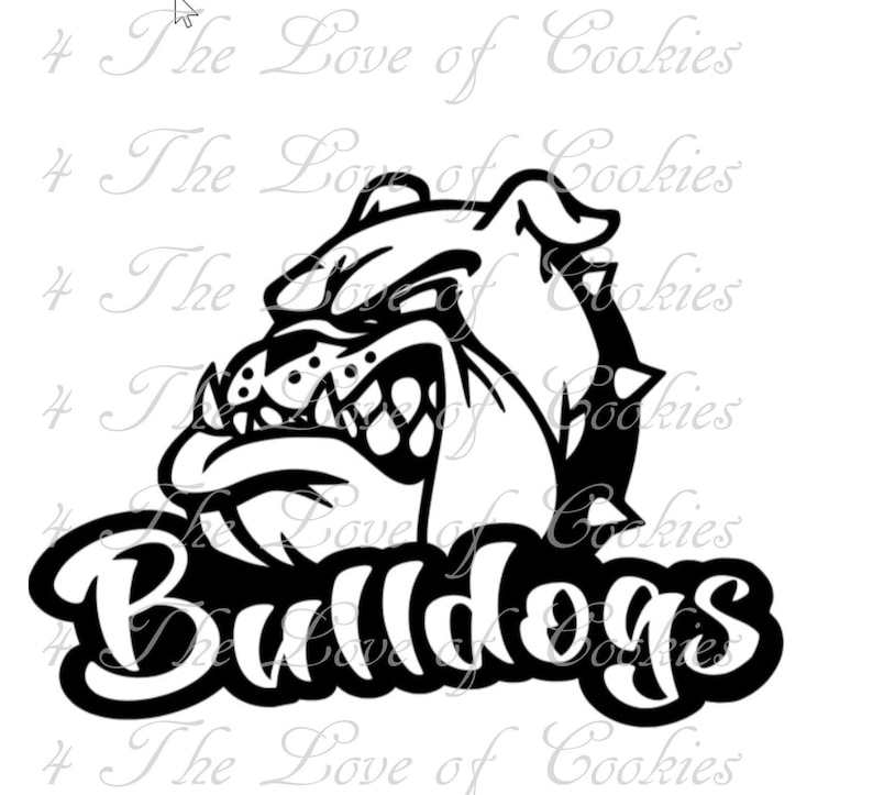 Bulldog silk screen stencils bulldog sports mascot | Etsy