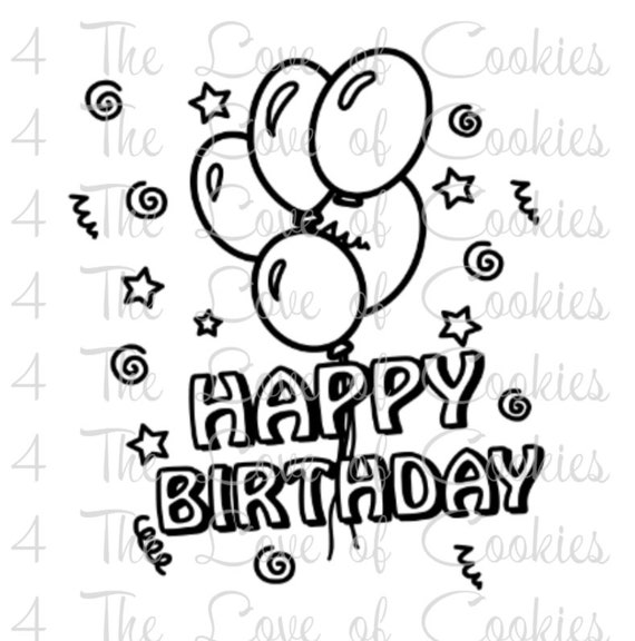 Pyo Joyeux Anniversaire Serigraphie Pochoir Pochoir Pyo Etsy