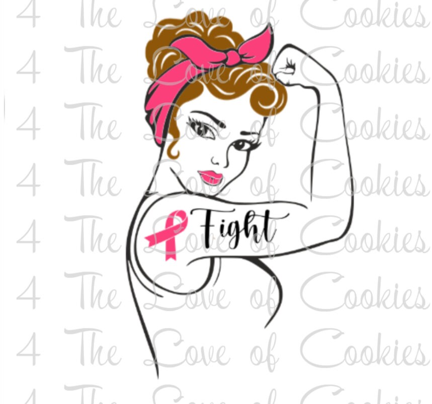 Breast cancer silkscreen breast cancer stencil strong woman | Etsy