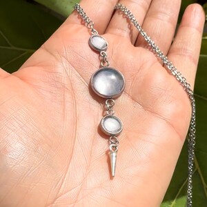 Clear Quartz and Silver  Necklace