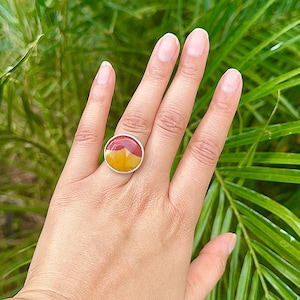 Mookaite and Sterling Silver ring