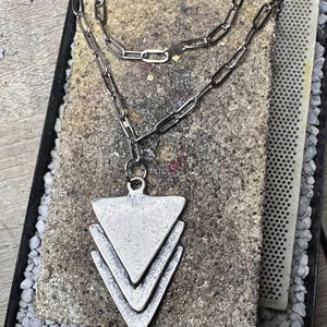 Antique and Sterling  Silver Pendant Necklace