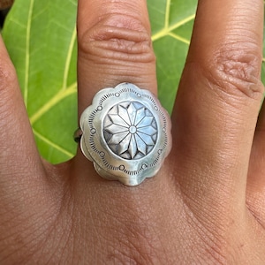 Sterling Silver Concho Ring