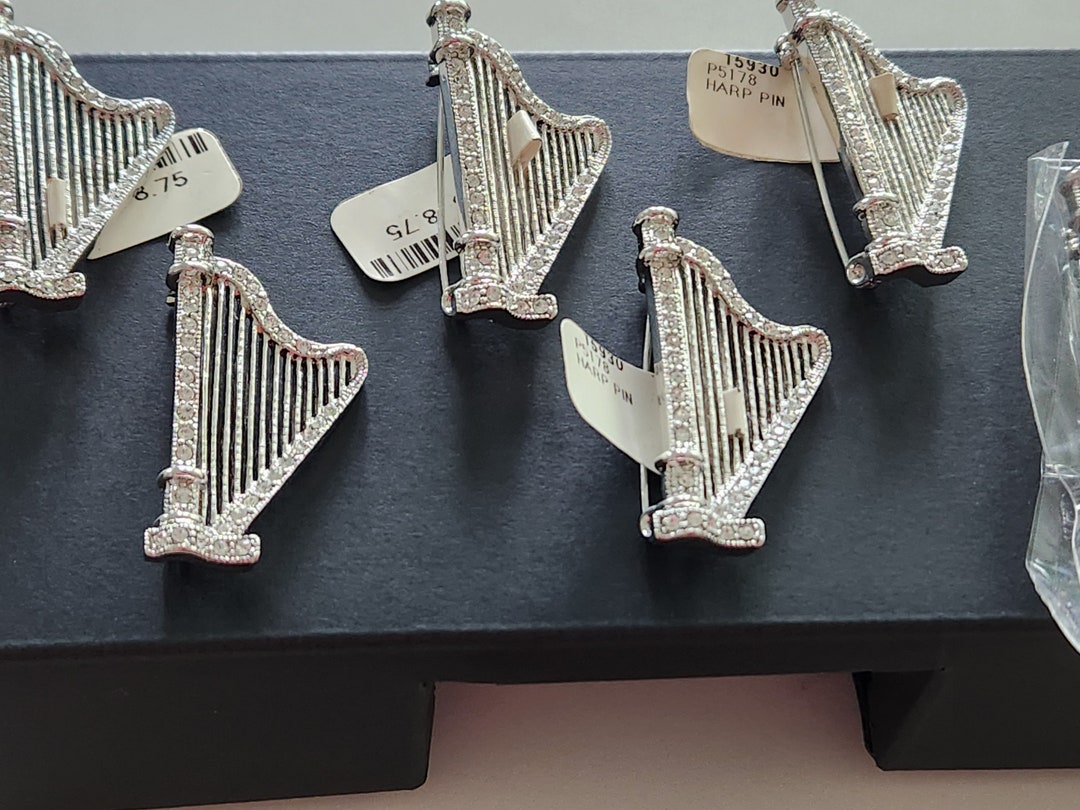 6 Likenew Silver Harp Pins Etsy