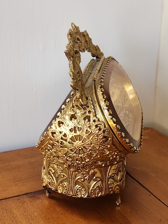 Beautiful Ornate Beveled Glass trinket box - image 6