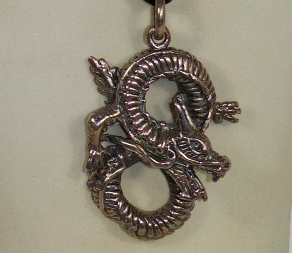 Dragon Necklace // Silver Dragon Pendant // Sterli