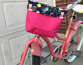 Bicycle Basket Front Bag Bike Bowknot Front Basket For Children Girl cyclingEO