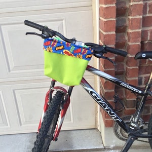 Snap! Pow! Super Heroes Water Resistant Handlebar Bag with Kam Snap Closure for Bikes, Scooters, and Tricycles