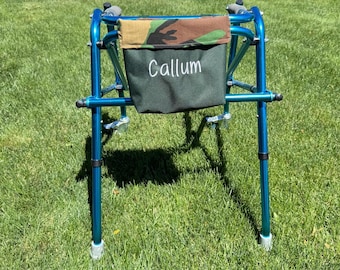 Camo Canvas Kids Walker Bag: Handmade Toy & Snack Tote