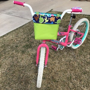 Colorful Dinosaur Boy’s Handlebar Bag - Water-Resistant Bike Accessory for Little Adventures | Handmade with Premium Materials