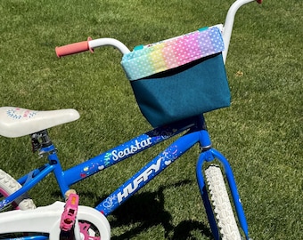 Kids' Bike Handlebar Bag: Water Resistant Canvas Scooter Bag
