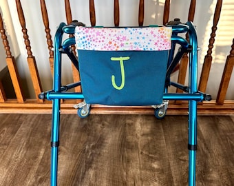 Glitter Stars Pediatric Walker Bag: Handmade Canvas Tote