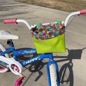 Treasure Gathering Handlebar Bag for Kids - Water Resistant Canvas, Customizable - Perfect for Bikes, Scooters, Tricycles