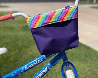 Rainbow Handlebar Bike Bag: Water Resistant Kids Cycling Bag