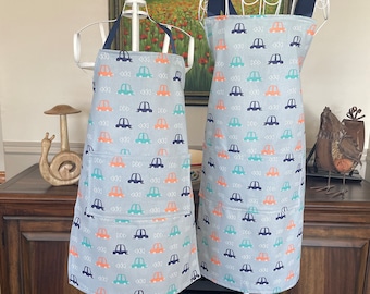 Mom and Child Aprons with pocket - cooking aprons