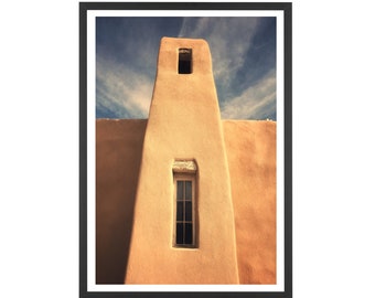 New Mexico Adobe Church Print: Southwest Travel Photography