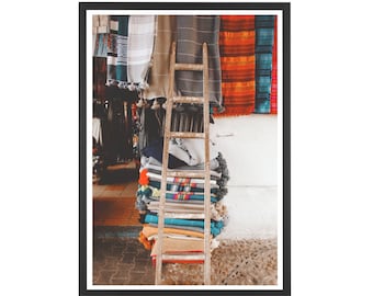 Prints of Morocco, Morocco Photography Print, Moroccan Fiber Market, Travel Photography, Photography prints for the home