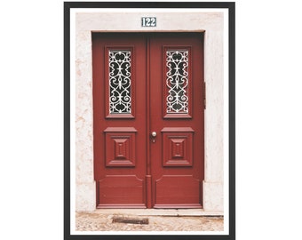 Portugal Door Photography Print: Lagos Street Scene
