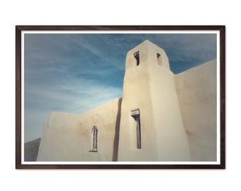 Adobe Church Print: Taos New Mexico Photography, Southwest Wall Art