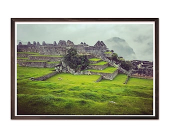 Machu Picchu Travel Print, Travel Photo Print, Peru Inca Trail, Peru Travel Print, Andes Mountain Landscape, Photography Art