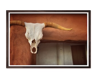 Southwest Photography Print, Ghost Ranch New Mexico, Western-style Print, Cow Skull